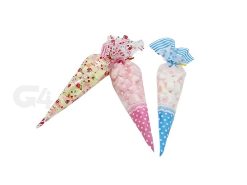 Fundas de Plástico Decorativas para Algodón de Azúcar – 17×30 cm